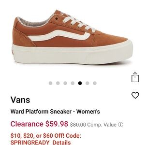 Vans Women's Brown Ward Platform Sneakers